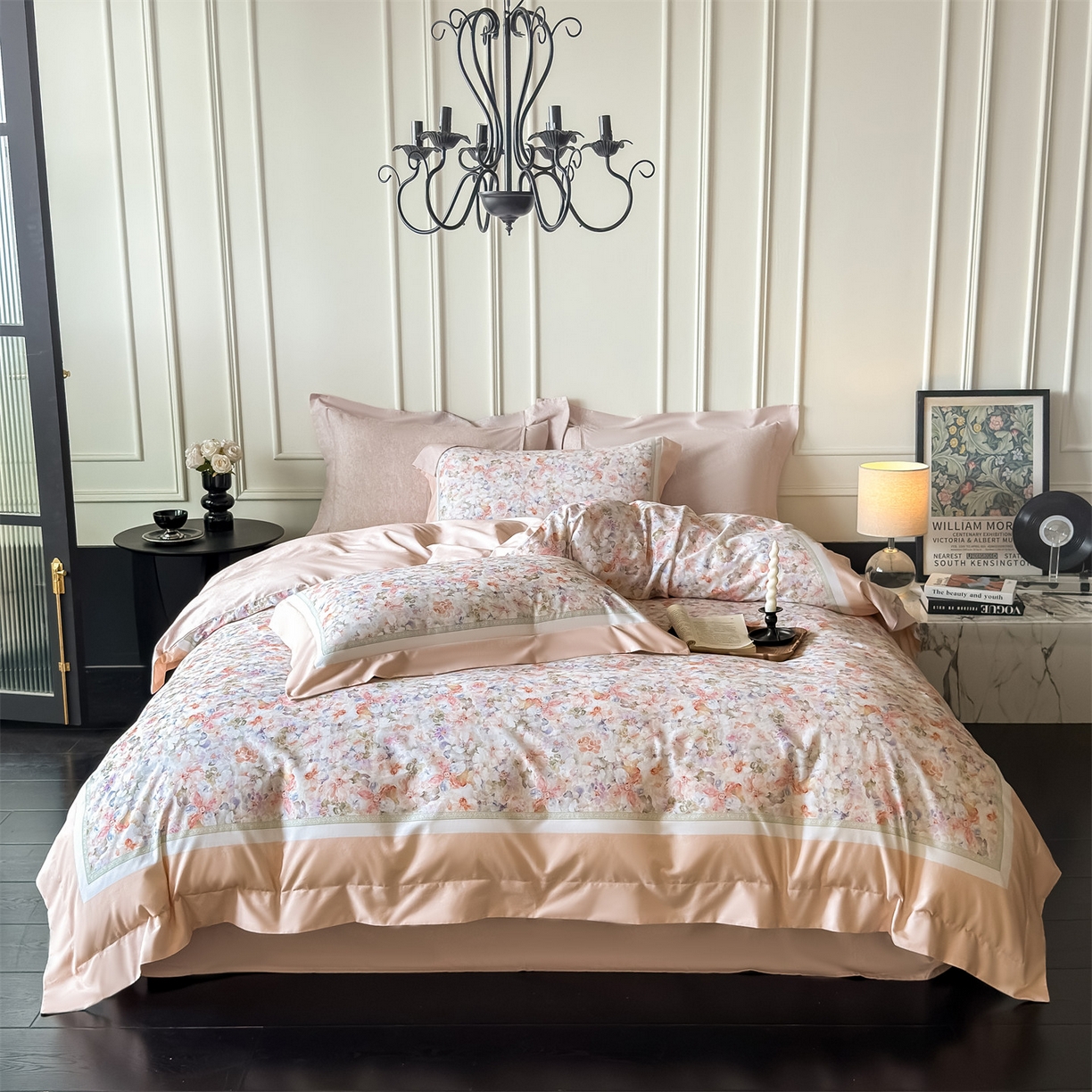 91家纺网 家纺一手货源 找家纺 （总）朵希曼 2025新款全棉纯棉大版陶瓷磨毛四件套