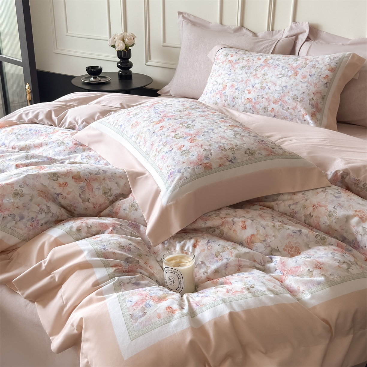 91家纺网 家纺一手货源 找家纺 （总）朵希曼 2025新款全棉纯棉大版陶瓷磨毛四件套