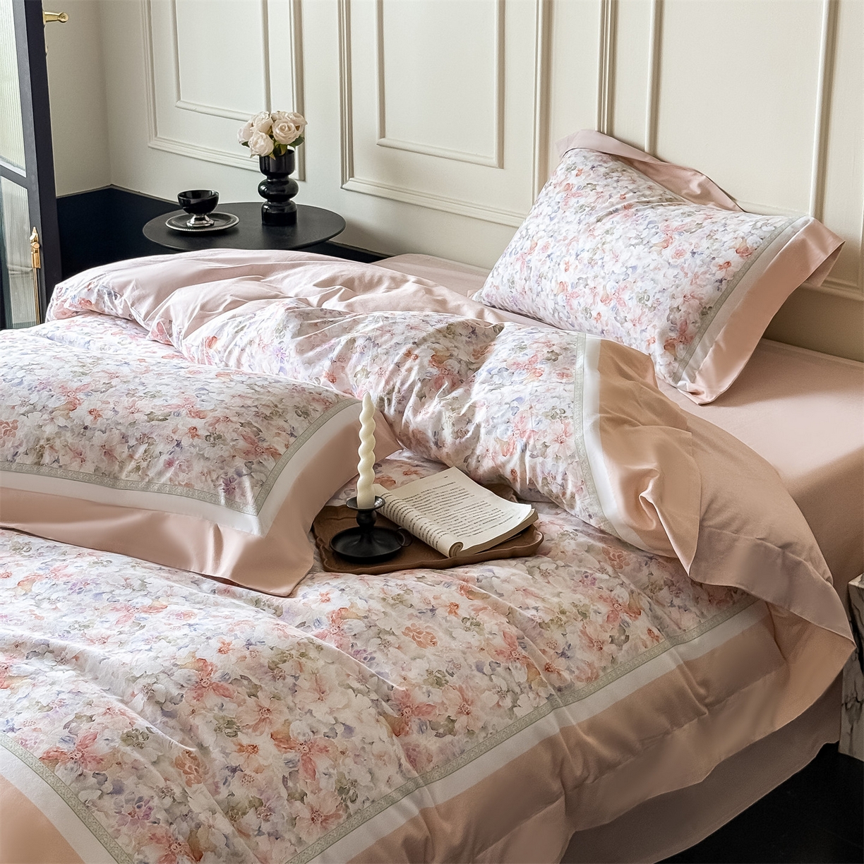 91家纺网 家纺一手货源 找家纺 （总）朵希曼 2025新款全棉纯棉大版陶瓷磨毛四件套