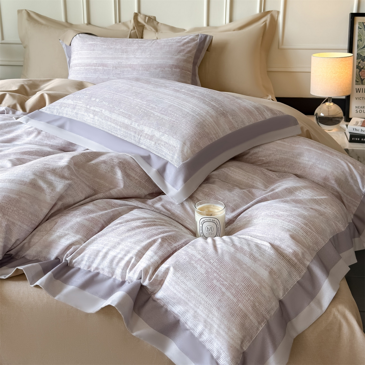 91家纺网 家纺一手货源 找家纺 （总）朵希曼 2025新款全棉纯棉大版陶瓷磨毛四件套