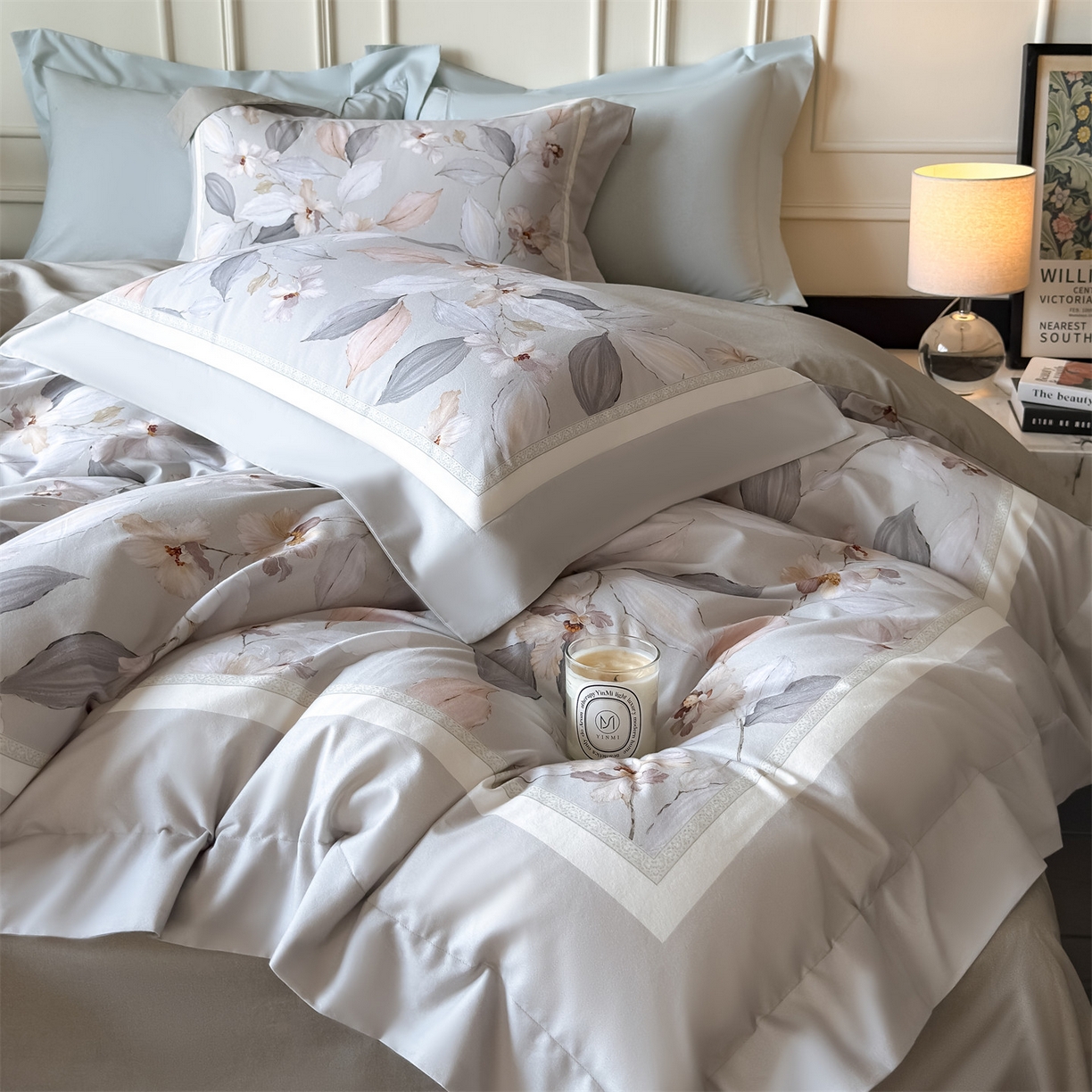 91家纺网 家纺一手货源 找家纺 （总）朵希曼 2025新款全棉纯棉大版陶瓷磨毛四件套