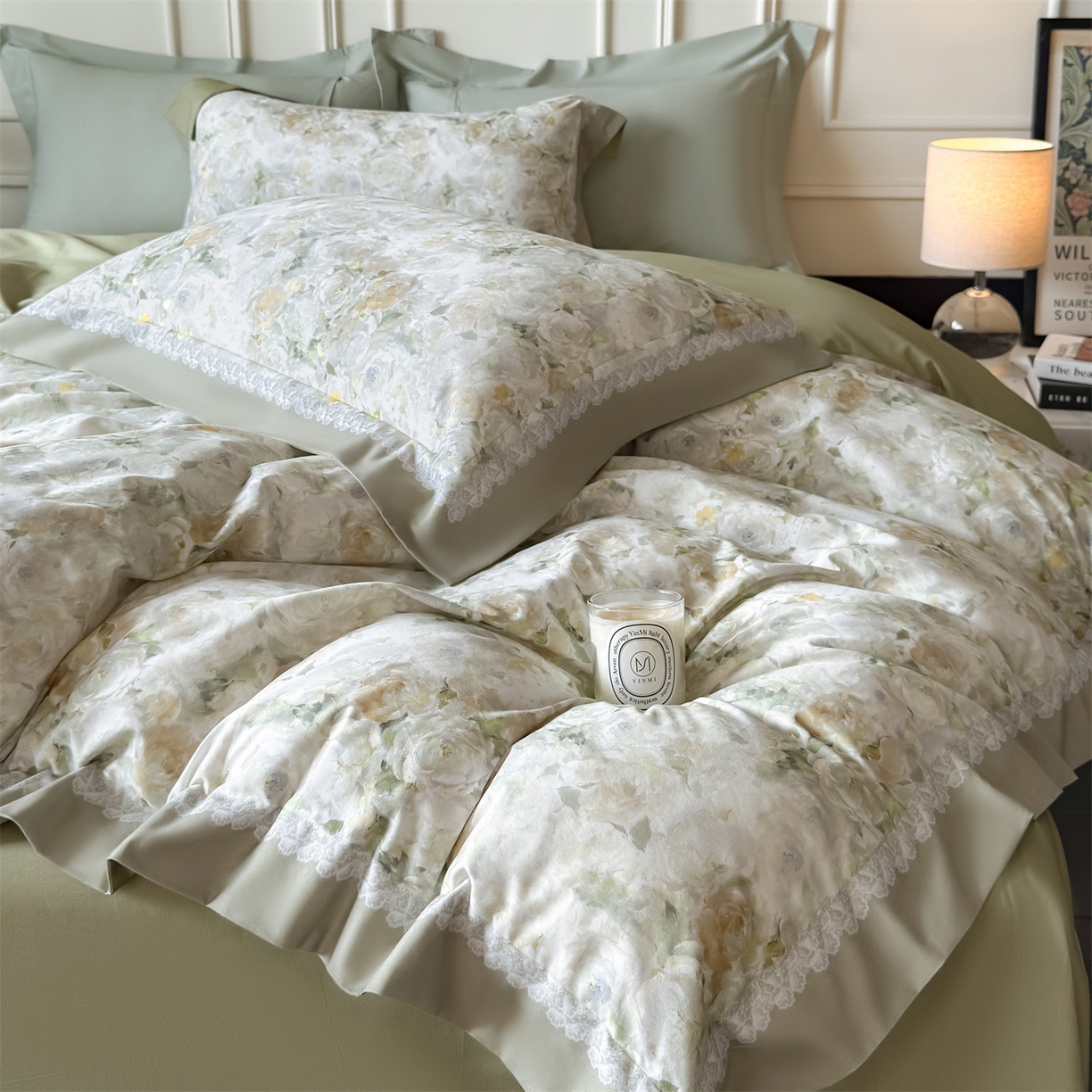 91家纺网 家纺一手货源 找家纺 （总）朵希曼 2025新款全棉纯棉大版陶瓷磨毛四件套