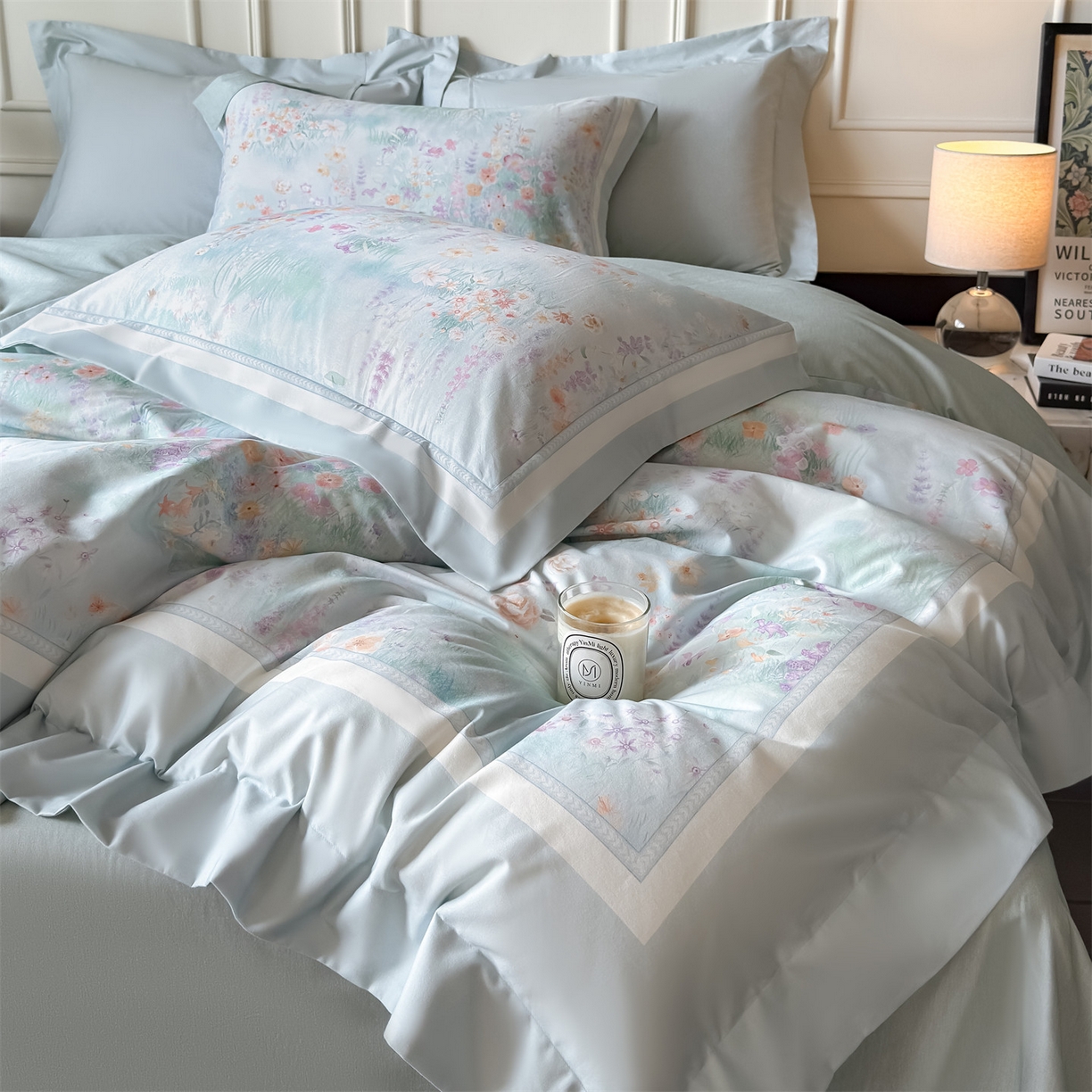 91家纺网 家纺一手货源 找家纺 （总）朵希曼 2025新款全棉纯棉大版陶瓷磨毛四件套