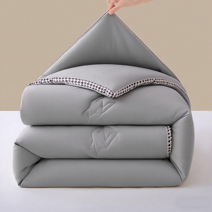 VIP被业 2025新款千鸟格大豆子母被二合一四季被被子被芯 幻影灰