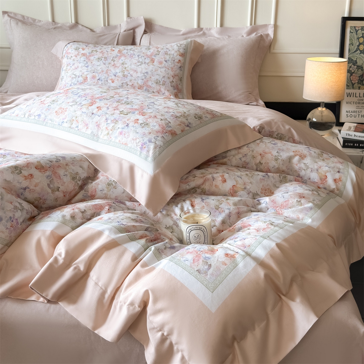 朵希曼 2026新款全棉纯棉大版陶瓷磨毛四件套 爱丽舍