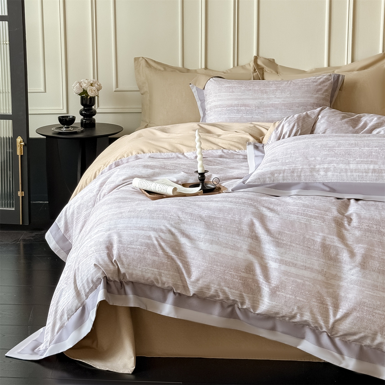 91家纺网 家纺一手货源 找家纺 朵希曼 2026新款全棉纯棉大版陶瓷磨毛四件套 奥里斯