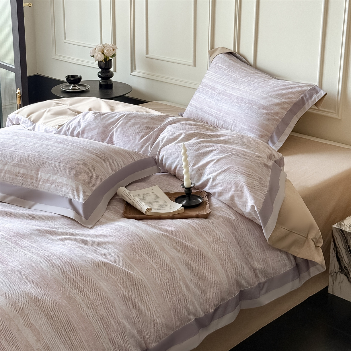 91家纺网 家纺一手货源 找家纺 朵希曼 2026新款全棉纯棉大版陶瓷磨毛四件套 奥里斯