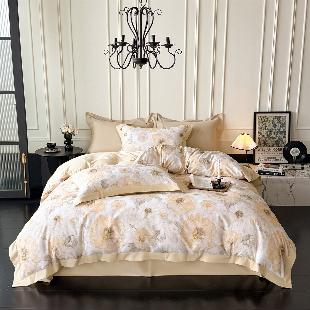 91家纺网 家纺一手货源 找家纺 朵希曼 2026新款全棉纯棉大版陶瓷磨毛四件套 豆蔻年华