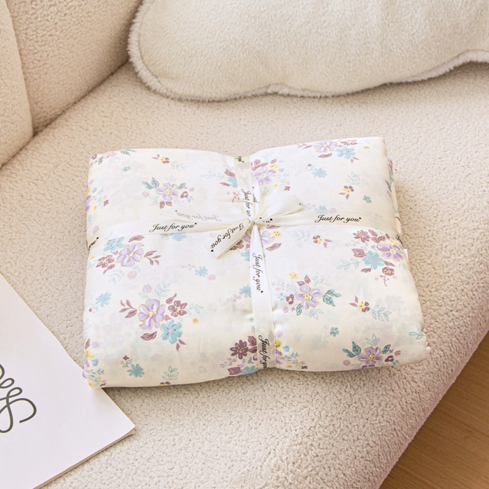 91家纺网 家纺一手货源 找家纺 （总）首爱家纺 2025新款小清新全棉纯棉人字纹工艺款四件套