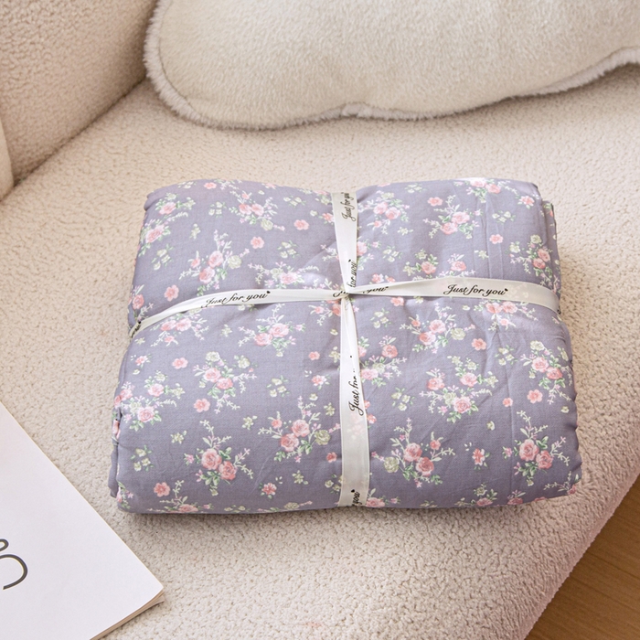 91家纺网 家纺一手货源 找家纺 （总）首爱家纺 2025新款小清新全棉纯棉人字纹工艺款四件套