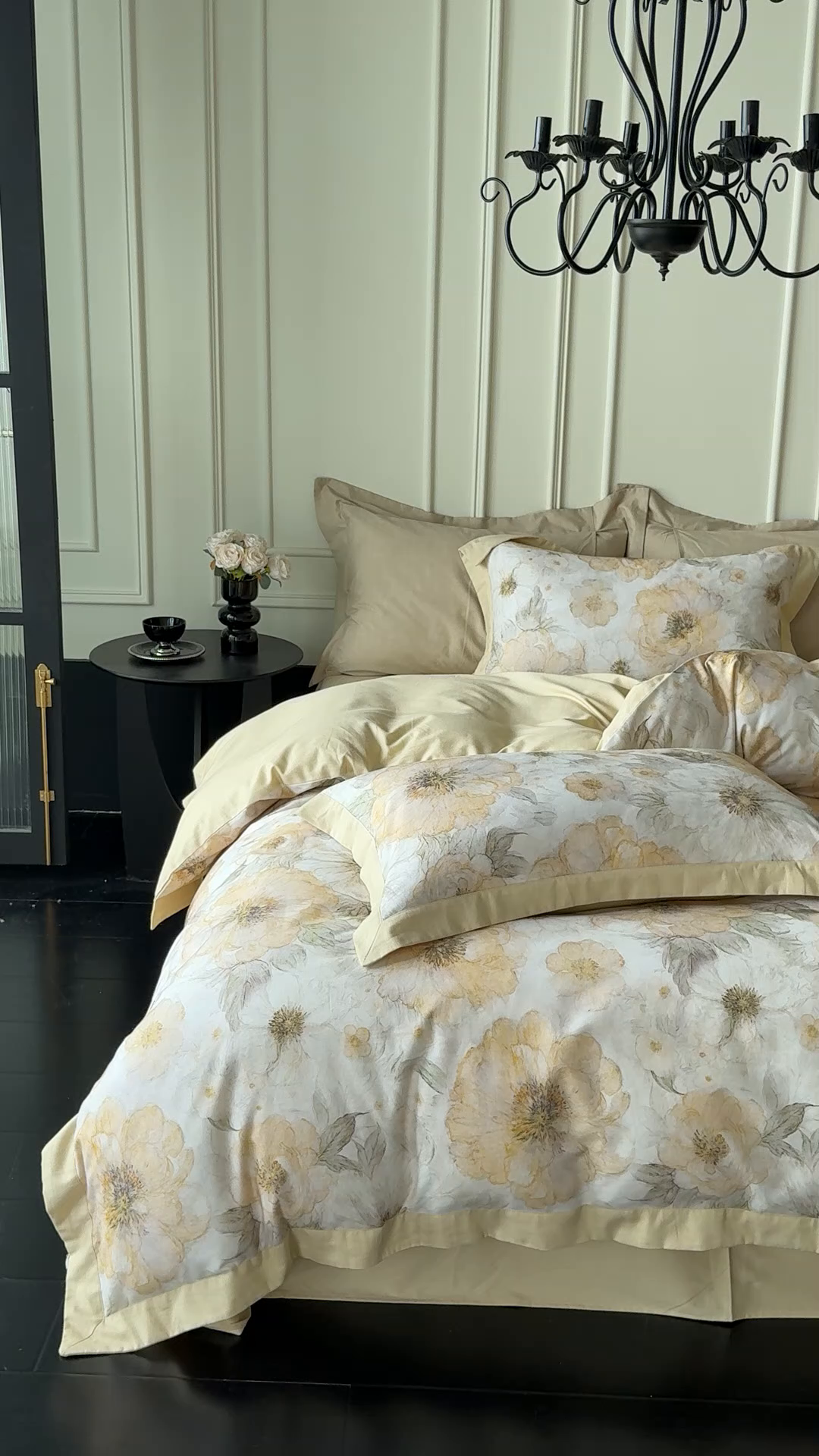 91家纺网 家纺一手货源 找家纺 朵希曼 2026新款全棉纯棉大版陶瓷磨毛四件套 豆蔻年华