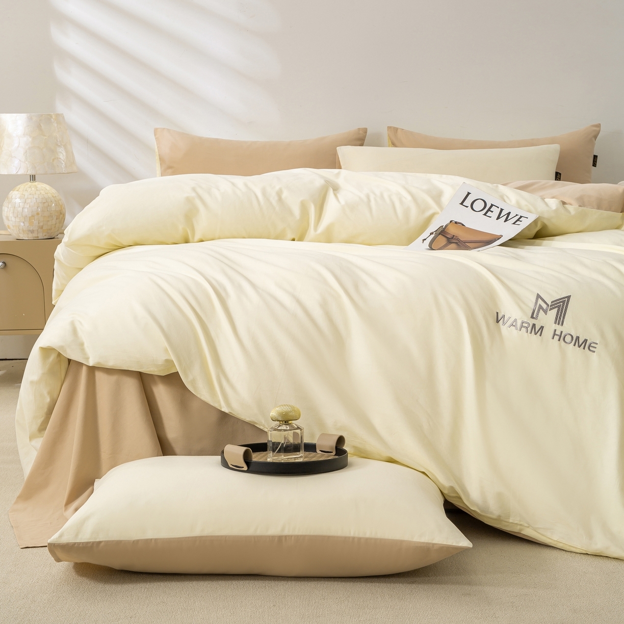 91家纺网 家纺一手货源 找家纺 （总）沃尔居 2025新款秋冬全棉加厚磨毛四件套纯棉床单被套床笠纯色三件套（提供买家秀）