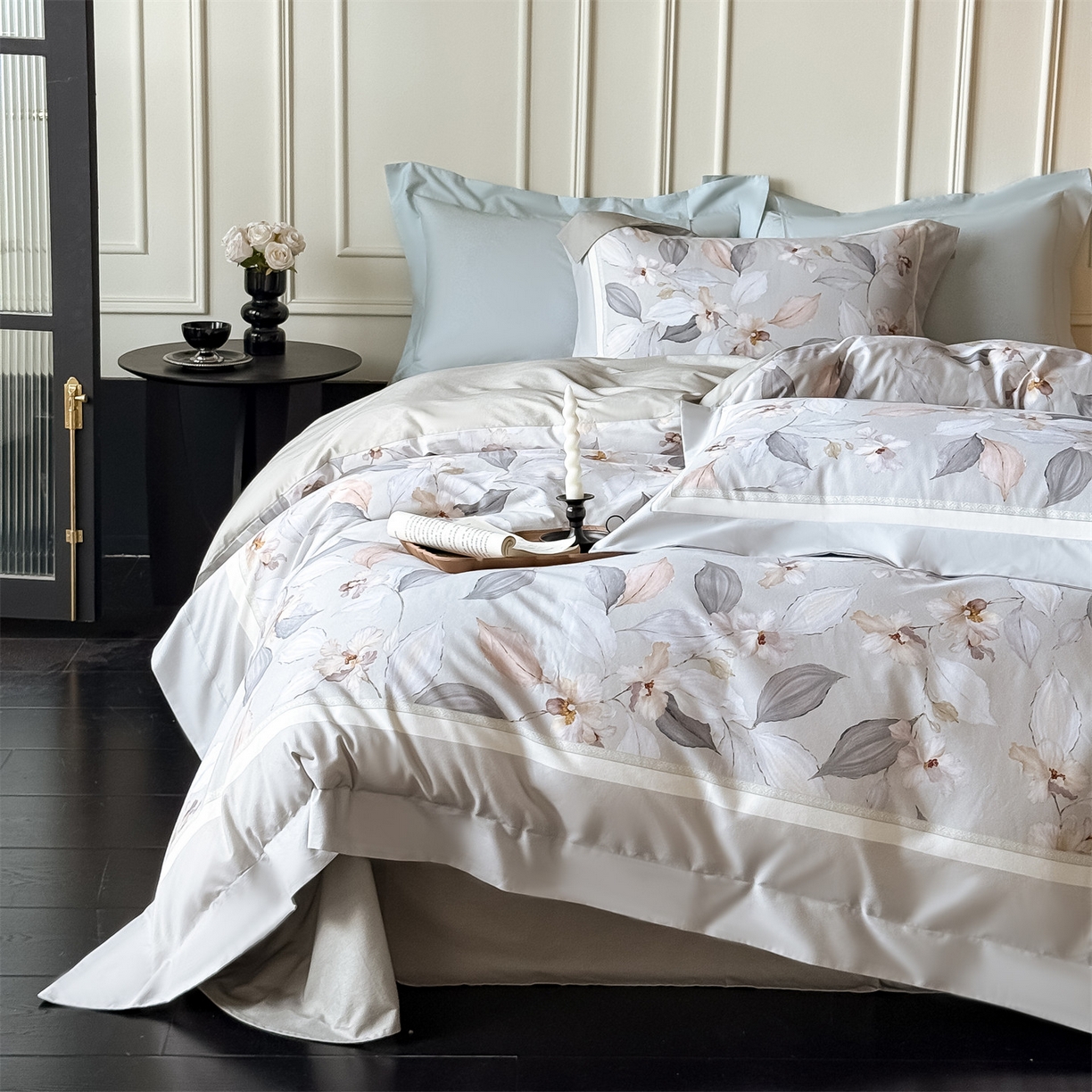 91家纺网 家纺一手货源 找家纺 朵希曼 2026新款全棉纯棉大版陶瓷磨毛四件套 多彩晴空