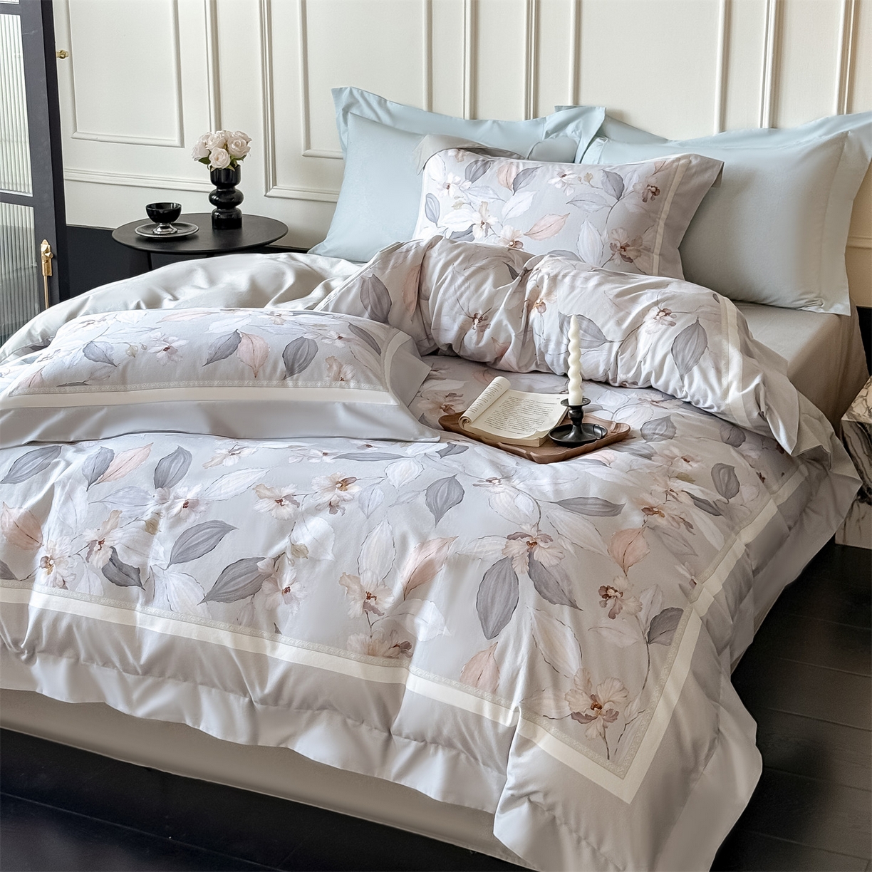 91家纺网 家纺一手货源 找家纺 朵希曼 2026新款全棉纯棉大版陶瓷磨毛四件套 多彩晴空