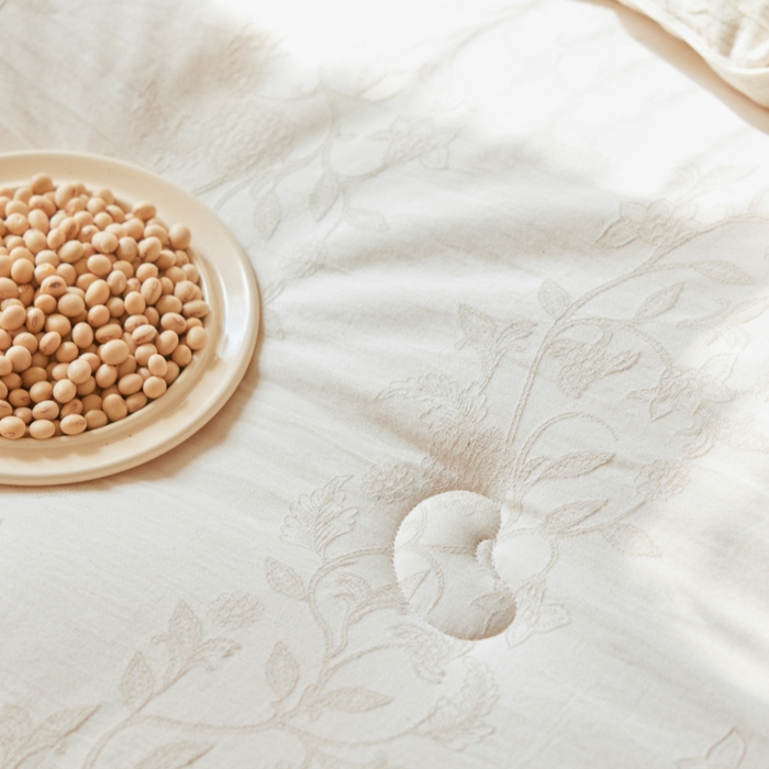 91家纺网 家纺一手货源 找家纺 （总）纪梵茜 2025提花李官奇大豆纤维被 A类棉麻大豆被子亚麻大豆被芯全棉加厚冬被