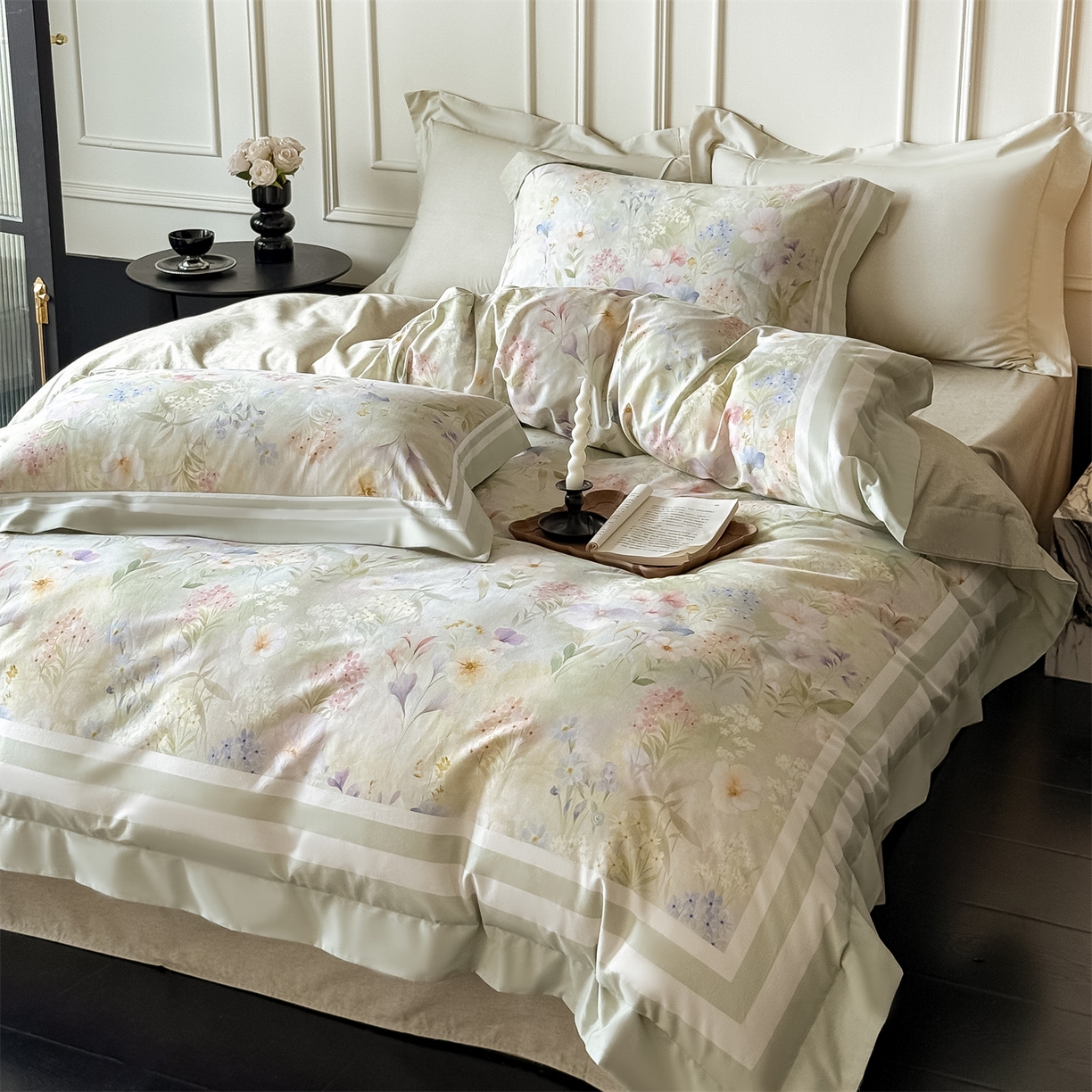 91家纺网 家纺一手货源 找家纺 朵希曼 2026新款全棉纯棉大版陶瓷磨毛四件套 林夕