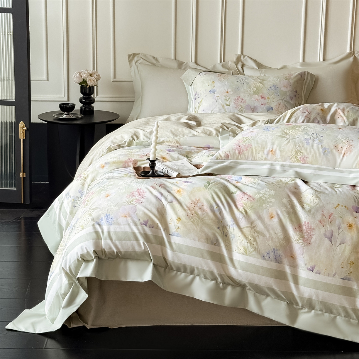 91家纺网 家纺一手货源 找家纺 朵希曼 2026新款全棉纯棉大版陶瓷磨毛四件套 林夕