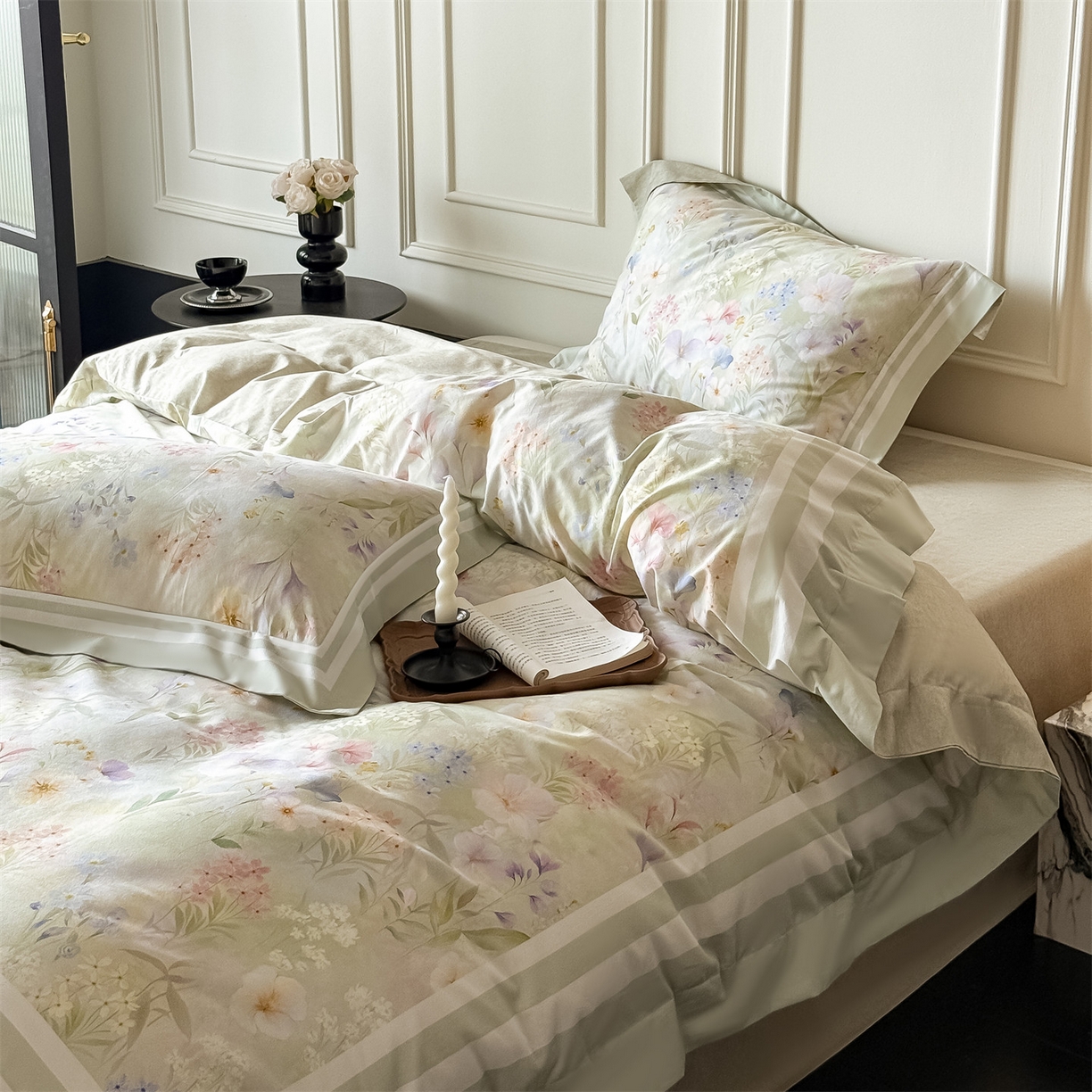 91家纺网 家纺一手货源 找家纺 朵希曼 2026新款全棉纯棉大版陶瓷磨毛四件套 林夕