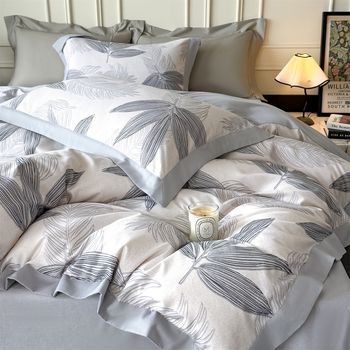 朵希曼 2026新款全棉纯棉大版陶瓷磨毛四件套 牧云春