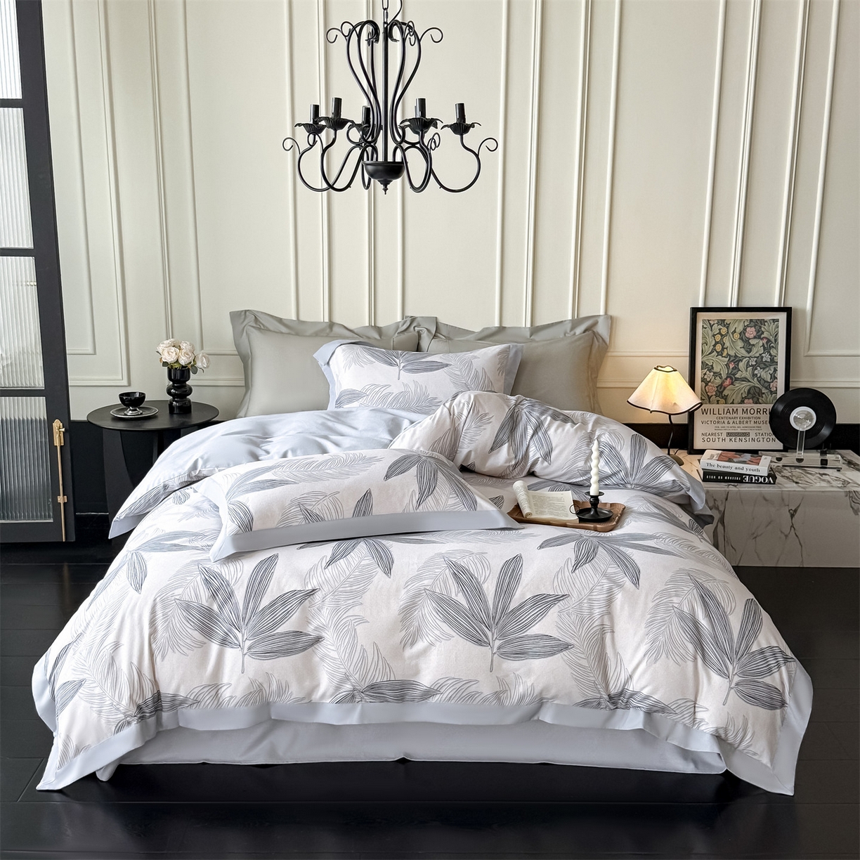 91家纺网 家纺一手货源 找家纺 朵希曼 2026新款全棉纯棉大版陶瓷磨毛四件套 牧云春