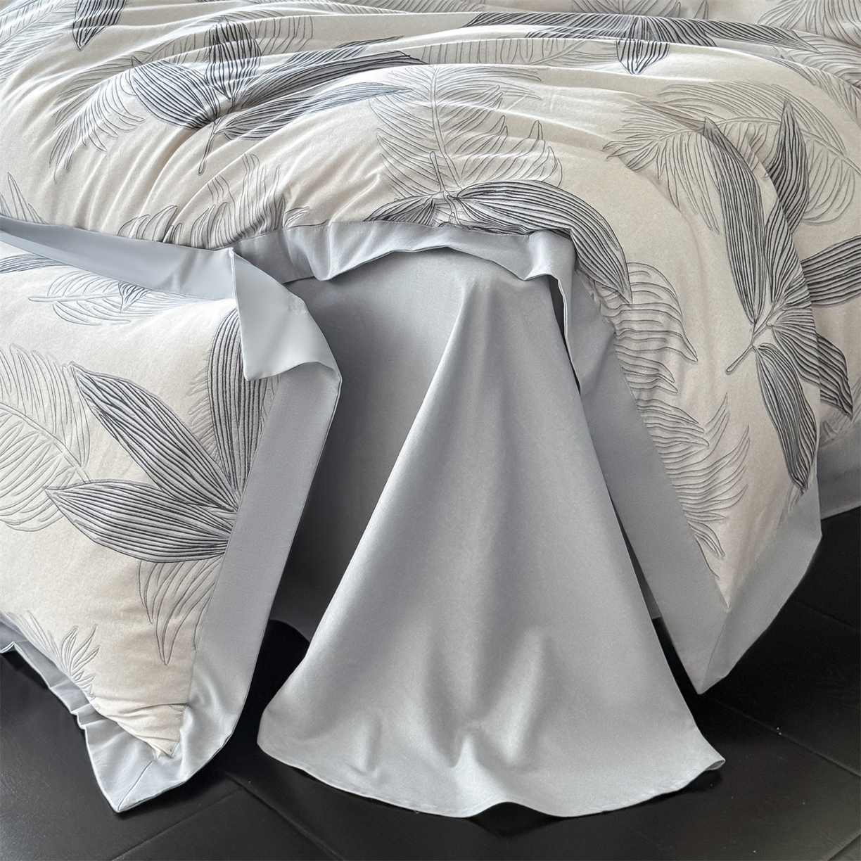 91家纺网 家纺一手货源 找家纺 朵希曼 2026新款全棉纯棉大版陶瓷磨毛四件套 牧云春