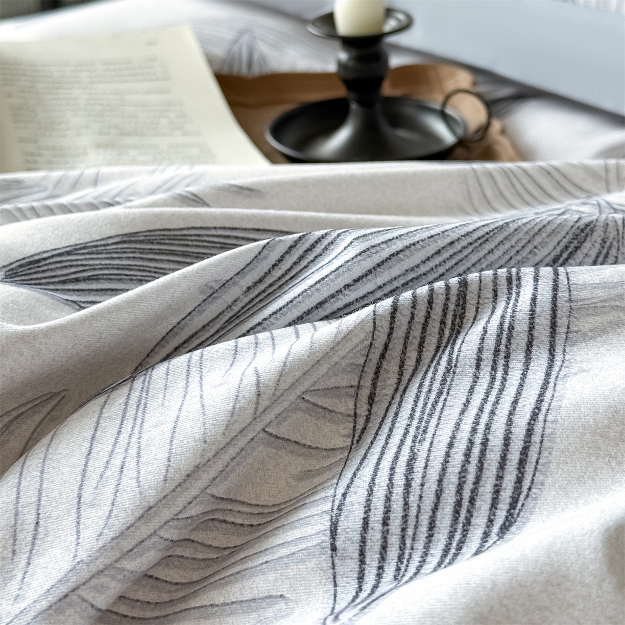 91家纺网 家纺一手货源 找家纺 朵希曼 2026新款全棉纯棉大版陶瓷磨毛四件套 牧云春