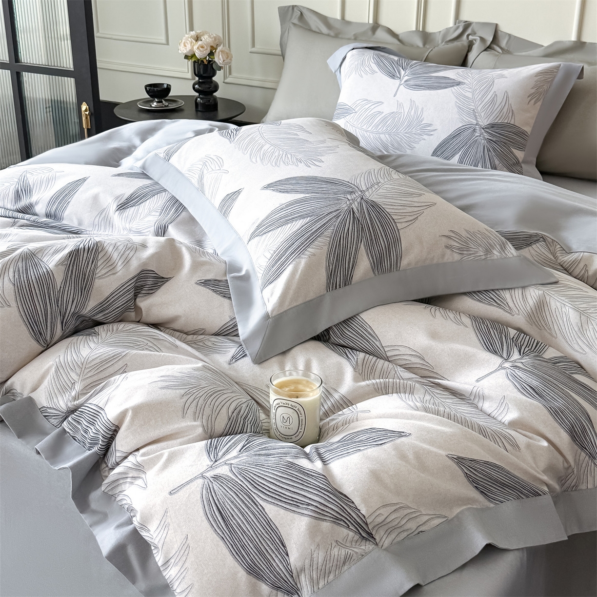 91家纺网 家纺一手货源 找家纺 朵希曼 2026新款全棉纯棉大版陶瓷磨毛四件套 牧云春