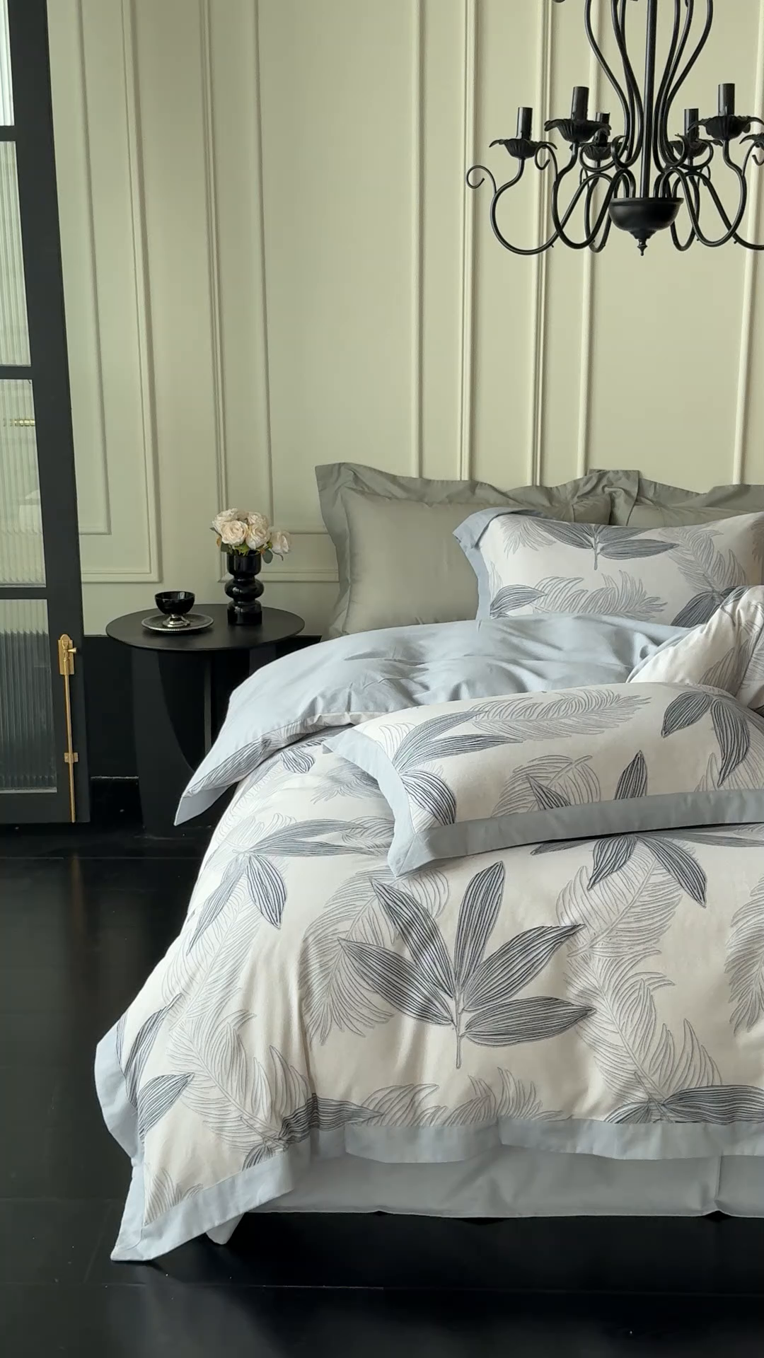 91家纺网 家纺一手货源 找家纺 朵希曼 2026新款全棉纯棉大版陶瓷磨毛四件套 牧云春