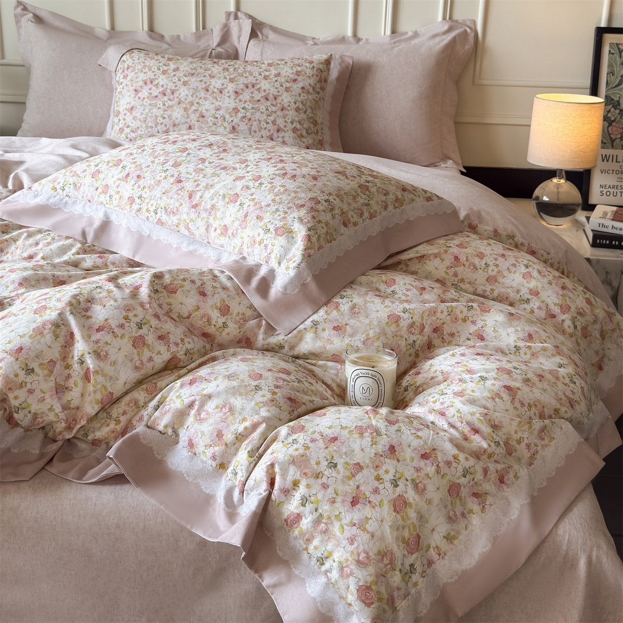 朵希曼 2026新款全棉纯棉大版陶瓷磨毛四件套 暖阳