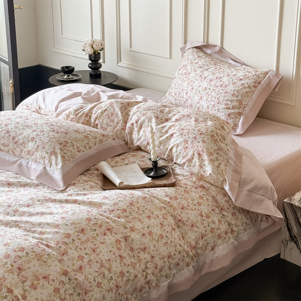 91家纺网 家纺一手货源 找家纺 朵希曼 2026新款全棉纯棉大版陶瓷磨毛四件套 暖阳