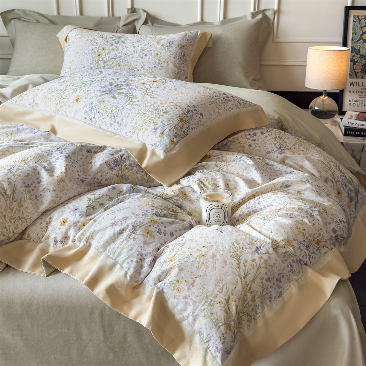 朵希曼 2026新款全棉纯棉大版陶瓷磨毛四件套 柔颜