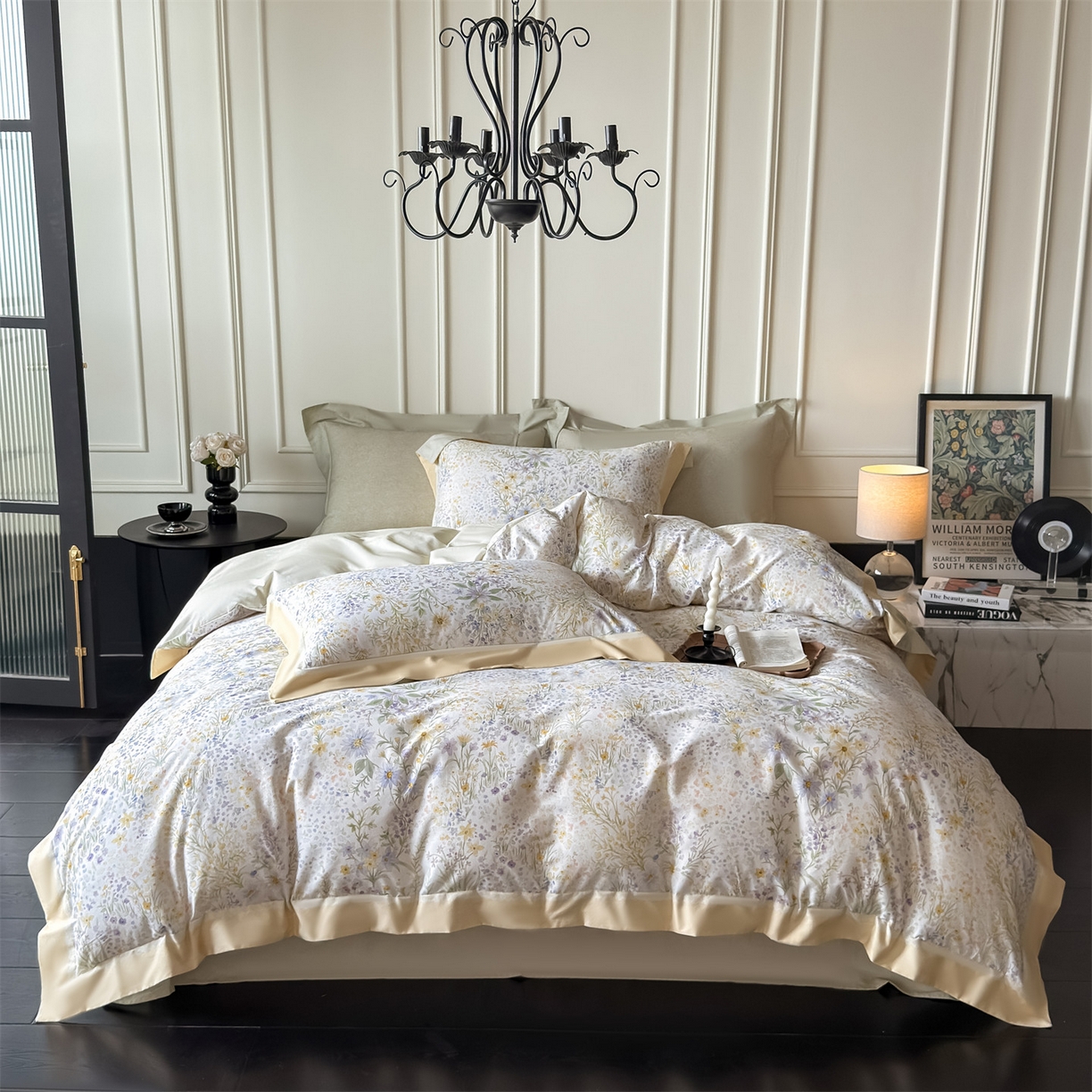 91家纺网 家纺一手货源 找家纺 朵希曼 2026新款全棉纯棉大版陶瓷磨毛四件套 柔颜