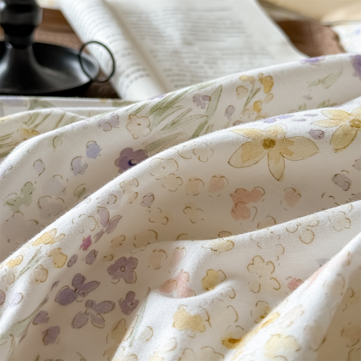 91家纺网 家纺一手货源 找家纺 朵希曼 2026新款全棉纯棉大版陶瓷磨毛四件套 柔颜