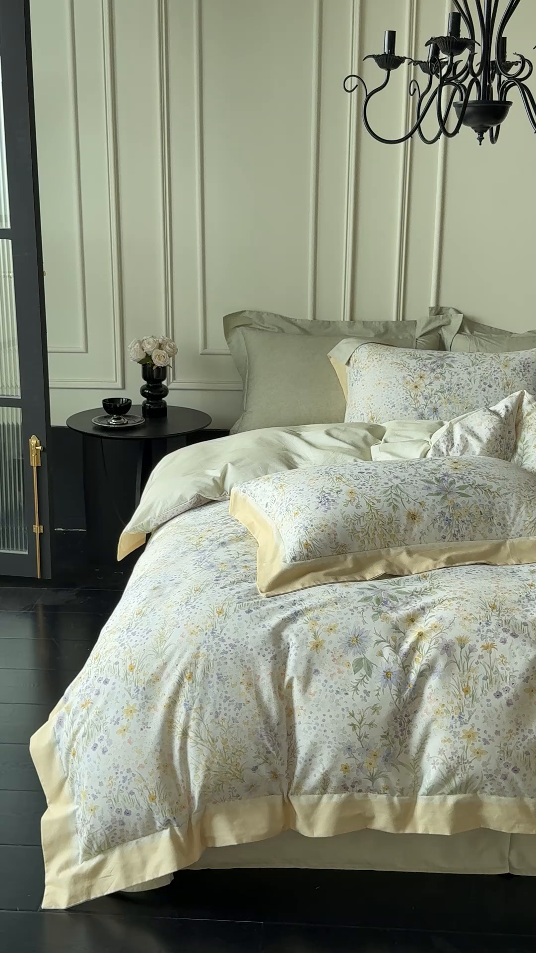 91家纺网 家纺一手货源 找家纺 朵希曼 2026新款全棉纯棉大版陶瓷磨毛四件套 柔颜