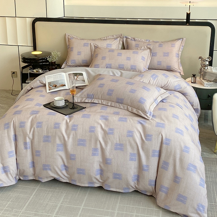 91家纺网 家纺一手货源 找家纺 梧桐树 2025新款轻奢新疆棉加厚磨毛四件套 清欢