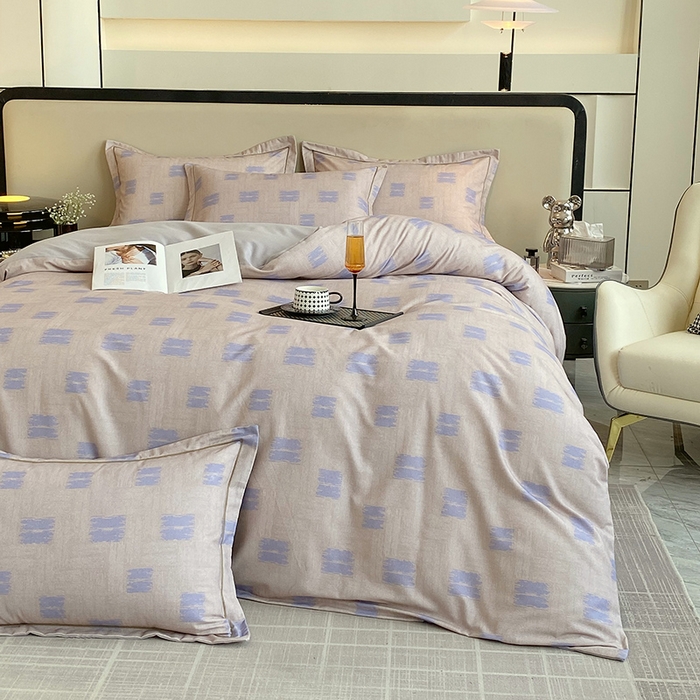 91家纺网 家纺一手货源 找家纺 梧桐树 2025新款轻奢新疆棉加厚磨毛四件套 清欢