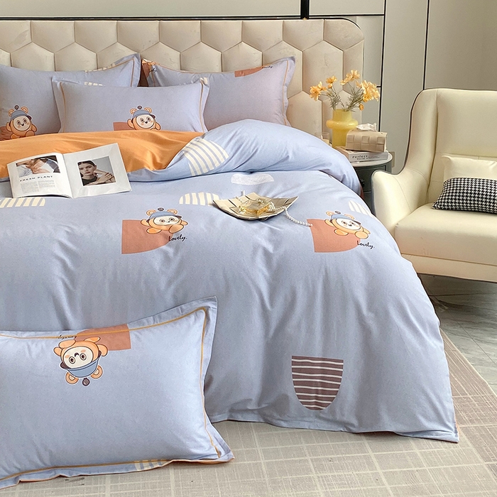 91家纺网 家纺一手货源 找家纺 梧桐树 2025新款轻奢新疆棉加厚磨毛四件套 皮皮鲁