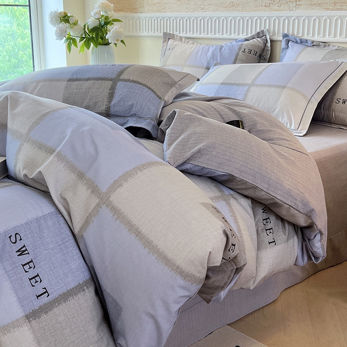 91家纺网 家纺一手货源 找家纺 梧桐树 2025新款轻奢新疆棉加厚磨毛四件套 09北欧风格