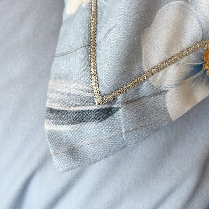 91家纺网 家纺一手货源 找家纺 梧桐树 2025新款轻奢新疆棉加厚磨毛四件套 潘多拉蓝