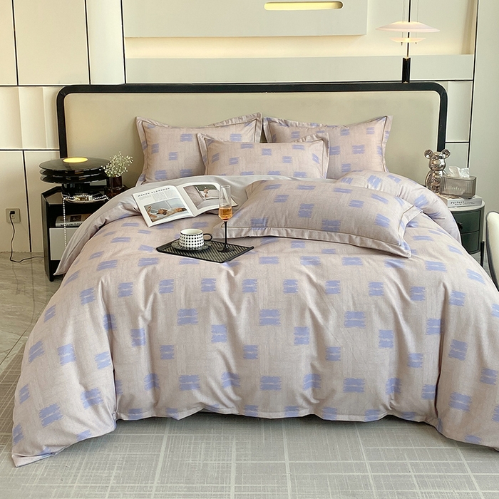 91家纺网 家纺一手货源 找家纺 梧桐树 2025新款轻奢新疆棉加厚磨毛四件套 清欢