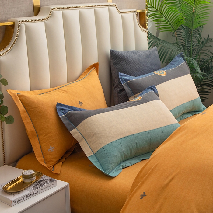 91家纺网 家纺一手货源 找家纺 梧桐树 2025新款轻奢新疆棉加厚磨毛四件套 莫奈