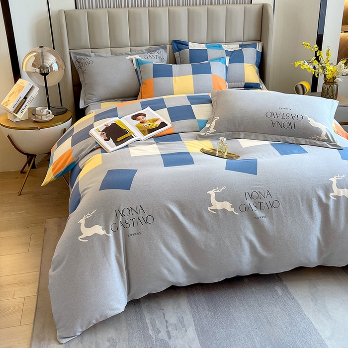 91家纺网 家纺一手货源 找家纺 梧桐树 2025新款轻奢新疆棉加厚磨毛四件套 乐享生活