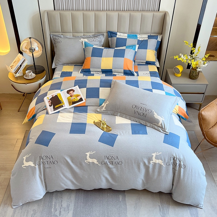 91家纺网 家纺一手货源 找家纺 梧桐树 2025新款轻奢新疆棉加厚磨毛四件套 乐享生活