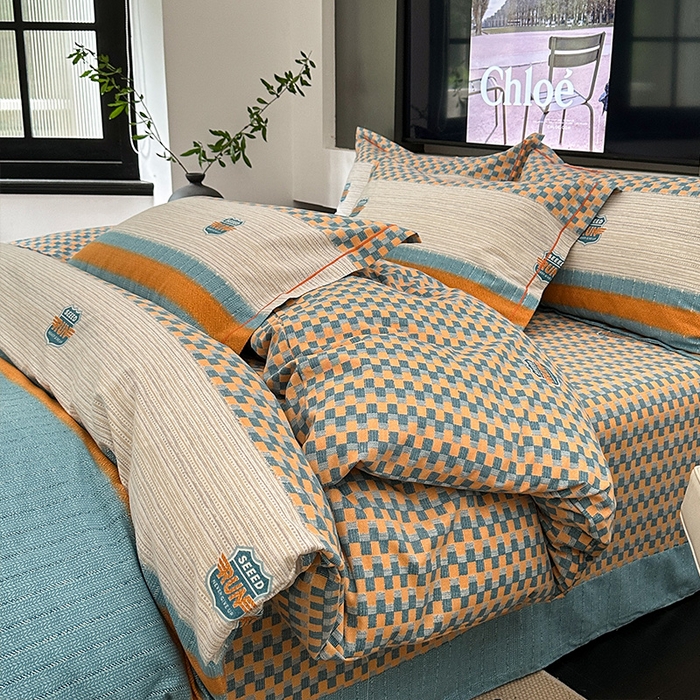 91家纺网 家纺一手货源 找家纺 梧桐树 2025新款轻奢新疆棉加厚磨毛四件套 朗逸