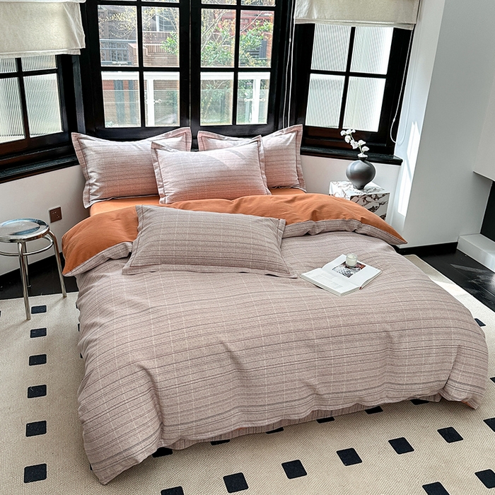 91家纺网 家纺一手货源 找家纺 梧桐树 2025新款轻奢新疆棉加厚磨毛四件套 海伦