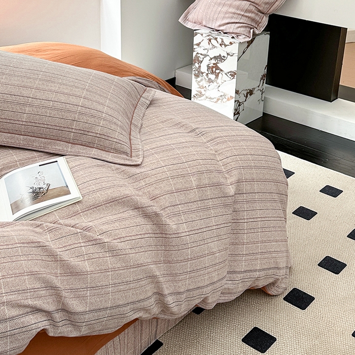 91家纺网 家纺一手货源 找家纺 梧桐树 2025新款轻奢新疆棉加厚磨毛四件套 海伦