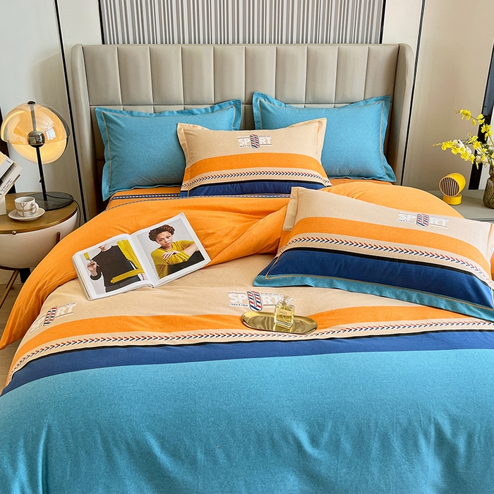 91家纺网 家纺一手货源 找家纺 梧桐树 2025新款轻奢新疆棉加厚磨毛四件套 梦想巴黎