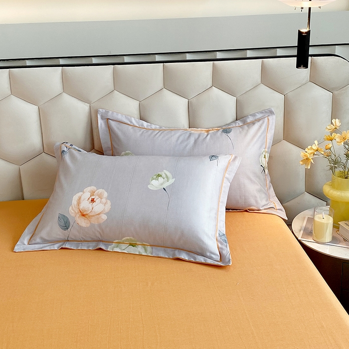 91家纺网 家纺一手货源 找家纺 梧桐树 2025新款轻奢新疆棉加厚磨毛四件套 花田喜事