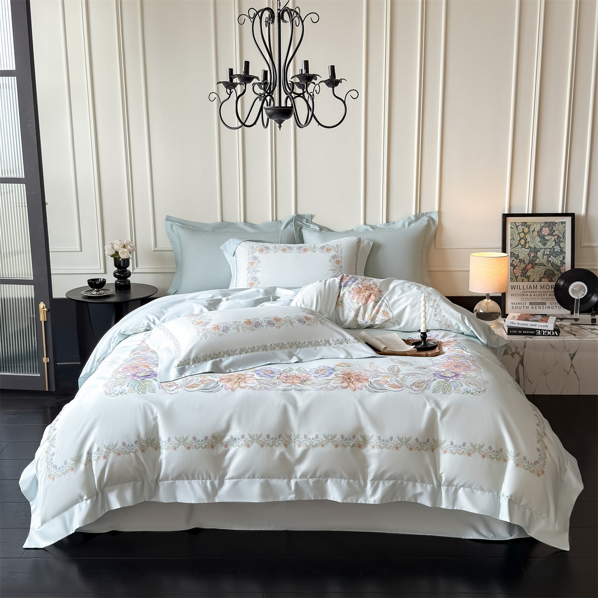 91家纺网 家纺一手货源 找家纺 朵希曼 2026新款全棉纯棉大版陶瓷磨毛四件套 薇风