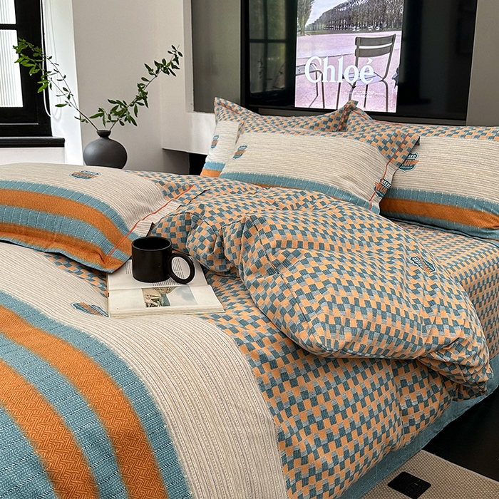 91家纺网 家纺一手货源 找家纺 梧桐树 2025新款轻奢新疆棉加厚磨毛四件套 朗逸